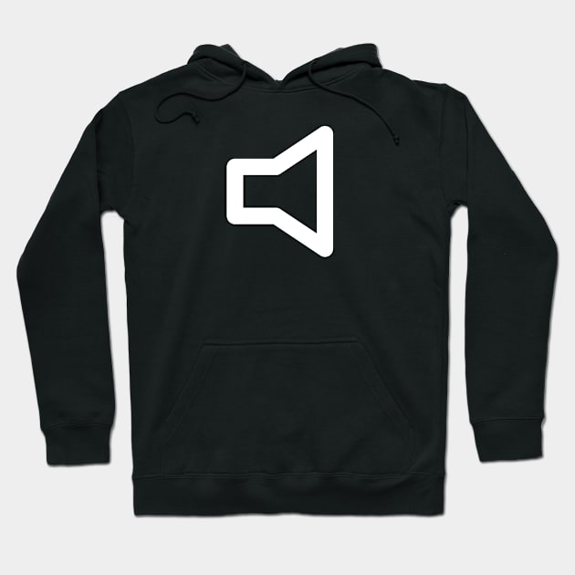 Speaker Icon on a T-Shirt Hoodie by ExtraMedium